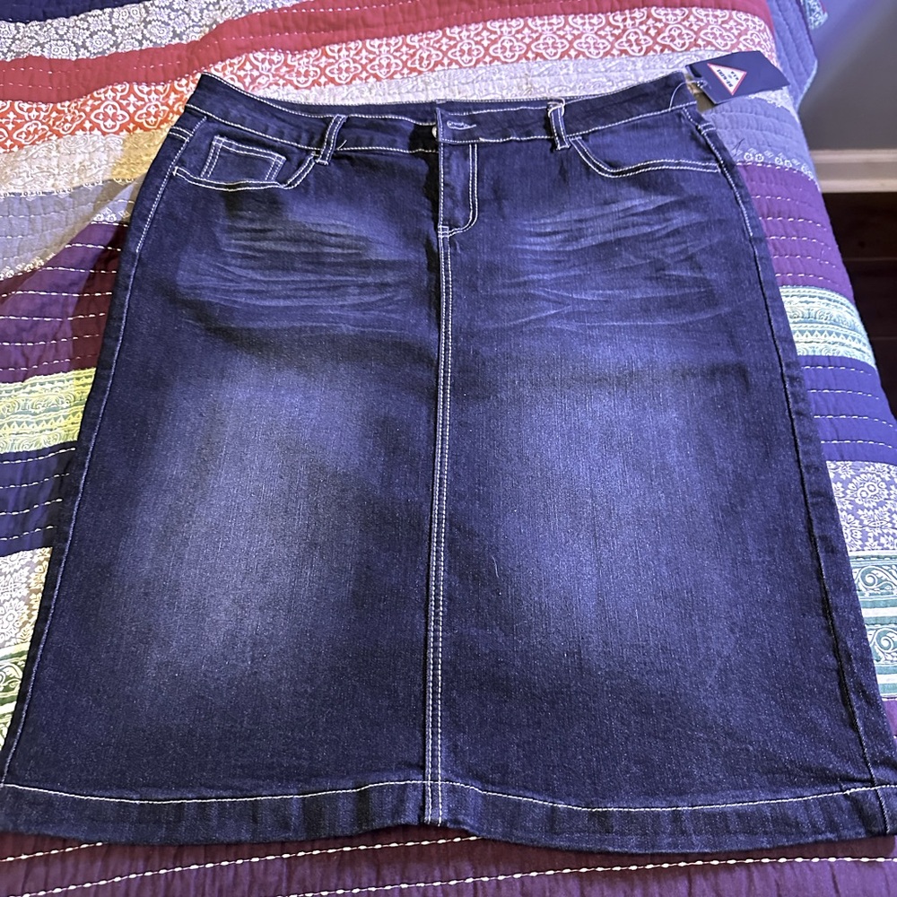 Be-Girl Black Wash Denim Skirt
